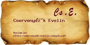 Cservenyák Evelin névjegykártya