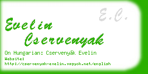 evelin cservenyak business card